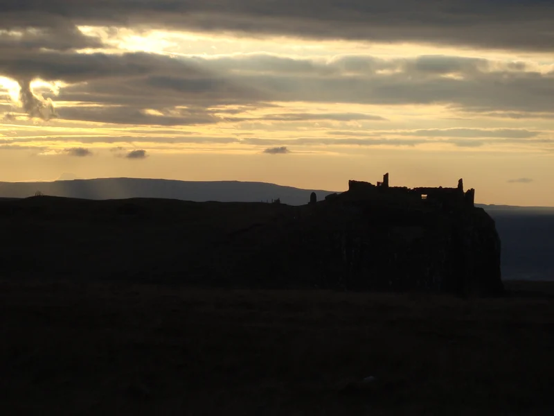 Castle ruins at dusk, Isle of Skye