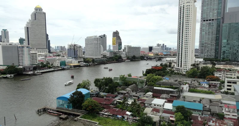 ICONSIAM and the Bangkok skyline from the mall's open terrace